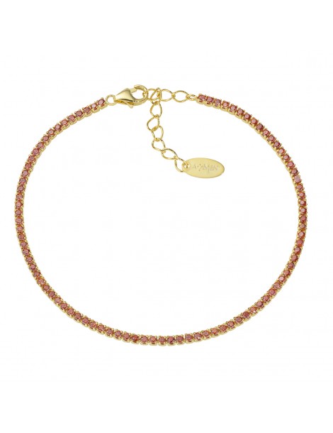 Amen | Tennis Mania | Bracciale tennis in argento 925‰ dorato con zirconi arancioni | BT1GAR17