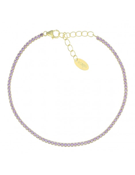 Amen | Tennis Mania | Bracciale tennis in argento 925‰ dorato con zirconi lilla | BT1GLI17