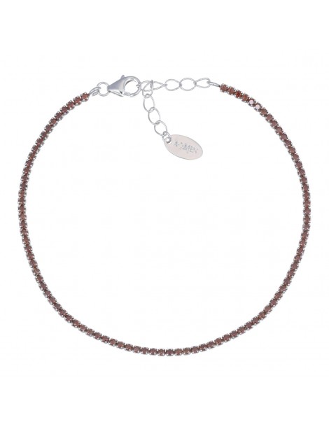 Amen | Tennis Mania | Bracciale tennis in argento 925‰ con zirconi marroni | BT1BMA17