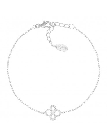 Amen | Coccole Luxury | Bracciale in argento 925‰ con zirconi bianchi | BRQUINBBZ