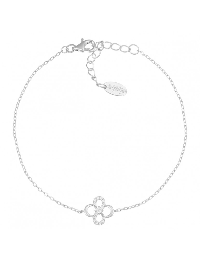 Amen | Coccole Luxury | Bracciale in argento 925‰ con zirconi bianchi | BRQUINBBZ