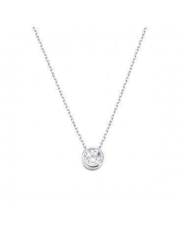 Amen | Diamonds | Collana in argento 925‰ con punto luce | CLSOT50BB