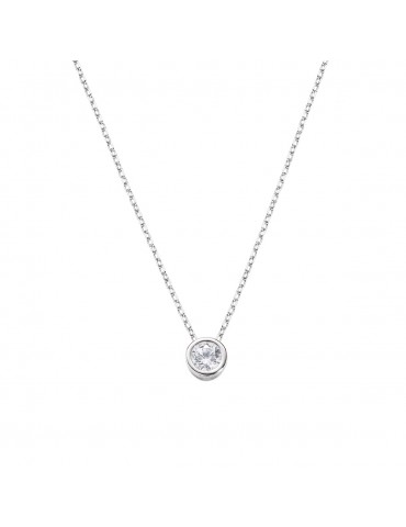 Amen | Diamonds | Collana in argento 925‰ con punto luce | CLSOT40BB