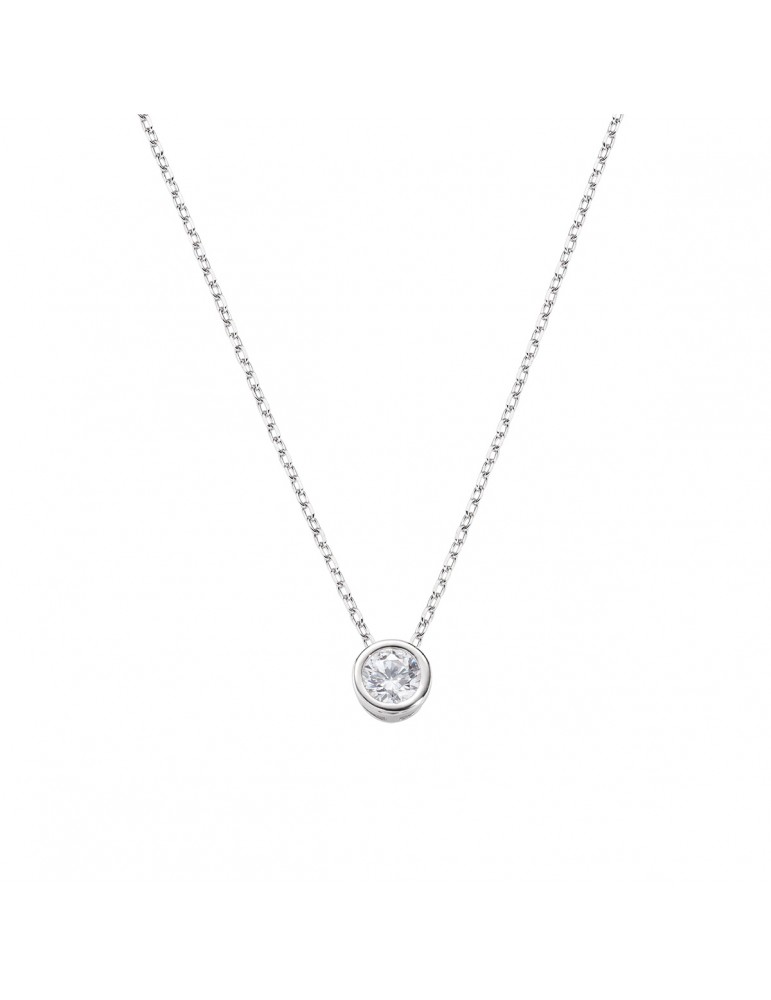 Amen | Diamonds | Collana in argento 925‰ con punto luce | CLSOT40BB