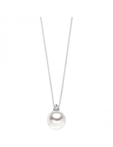 Comete Gioielli | Easy Basic | Collana in Oro 750‰ con Diamanti E perle coltivate acqua dolce | GLP 433