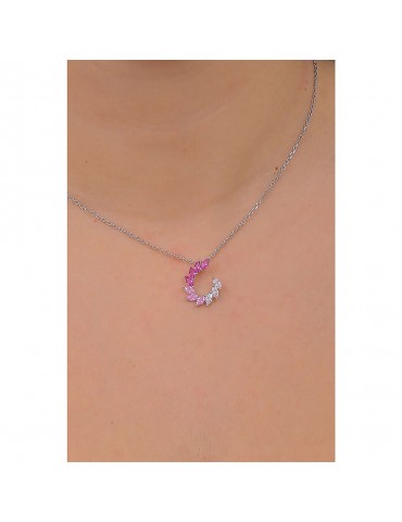 Comete gioielli | Glamour | Collana In Argento 925‰ con zirconi degradè bianchi e rosa | GLA 261