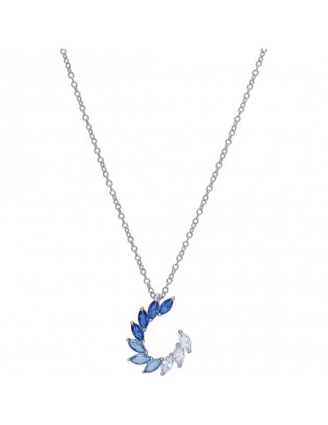 Comete gioielli | Glamour | Collana In Argento 925‰ con zirconi degradè bianchi e azzurri | GLA 260