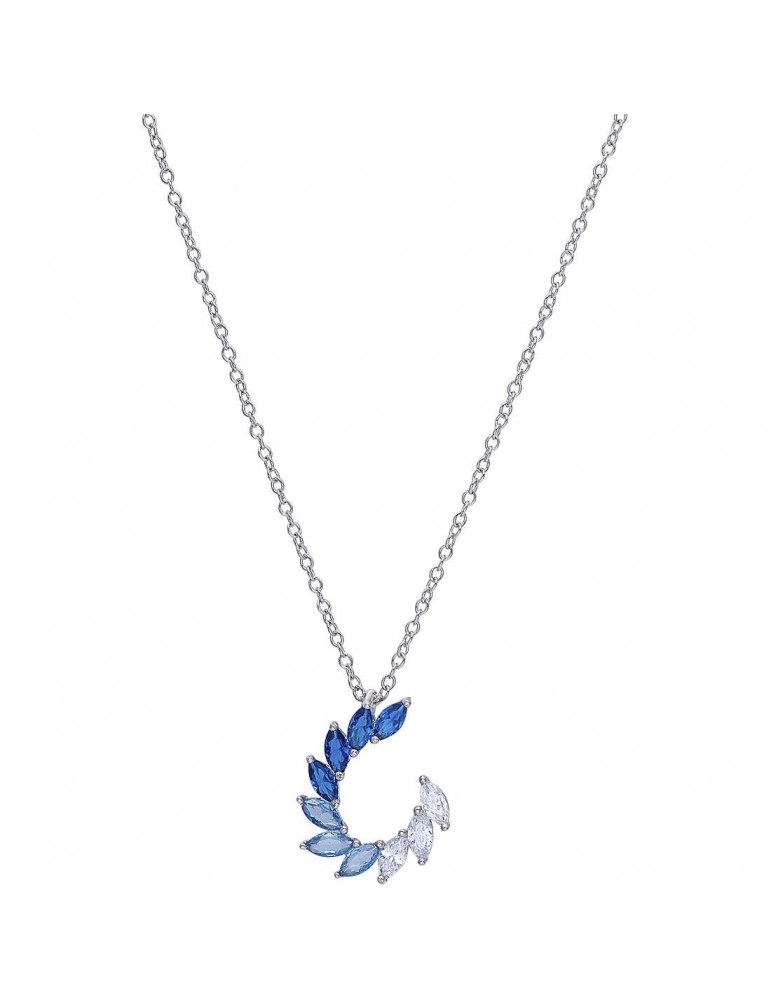 Comete gioielli | Glamour | Collana In Argento 925‰ con zirconi degradè bianchi e azzurri | GLA 260