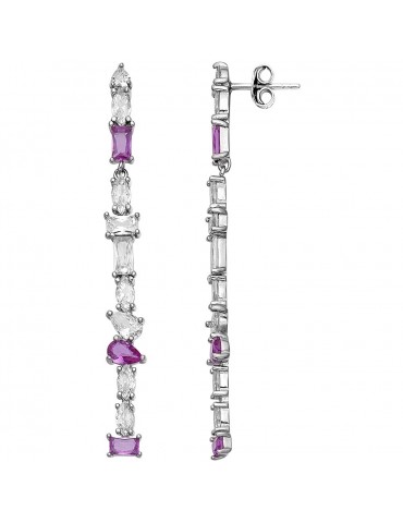 Comete gioielli | Glamour | Orecchini In Argento 925‰ con zirconi bianchi e rosa | ORA 217