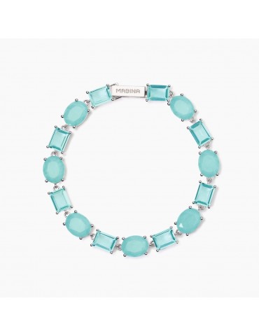 Mabina gioielli | Santorini | Bracciale in argento 925‰ con fusion stone azzurro | 533898