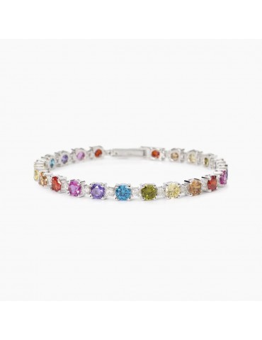 Mabina gioielli | Chapeau | Bracciale tennis in argento 925‰ con pietre multicolor | 533905