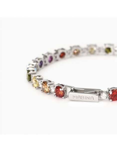 Mabina gioielli | Chapeau | Bracciale tennis in argento 925‰ con pietre multicolor | 533905