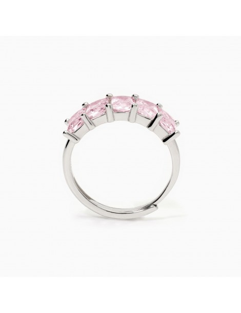 Mabina gioielli | Valentina | Anello in argento 925‰ con zirconi rosa | 523410