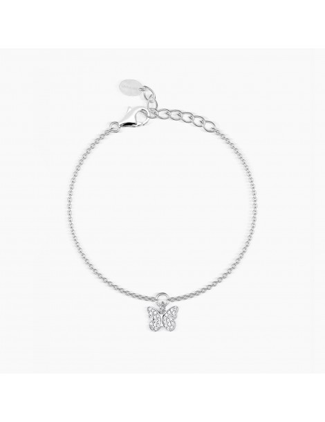 Mabina gioielli | Fly To Me | Bracciale in argento 925‰ con farfalla in pavè di zirconi bianchi | 533307