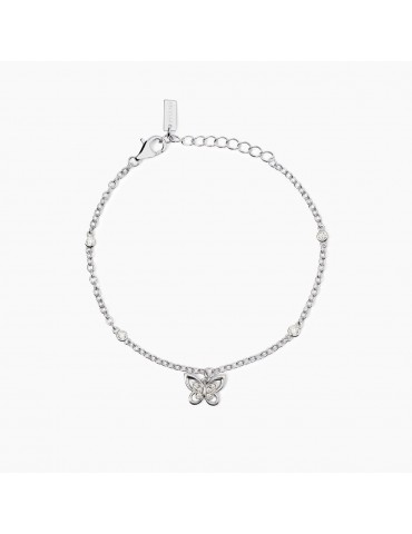 Mabina gioielli | Spring Life | Bracciale in argento 925‰ con farfalla e zirconi bianchi | 533891