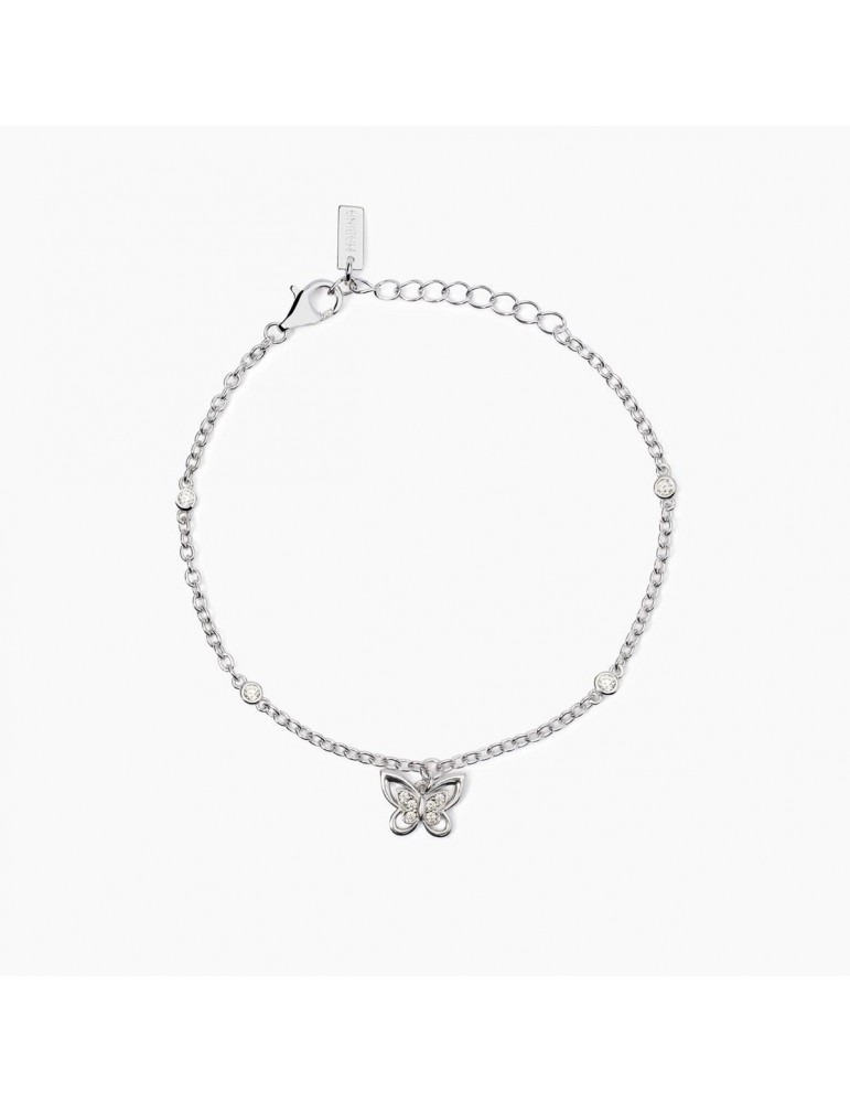 Mabina gioielli | Spring Life | Bracciale in argento 925‰ con farfalla e zirconi bianchi | 533891