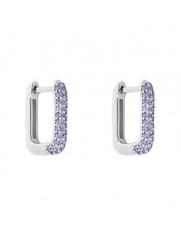 Stroili | Silver Rainbow | Orecchini argento 925‰ con zirconi viola | 1691426