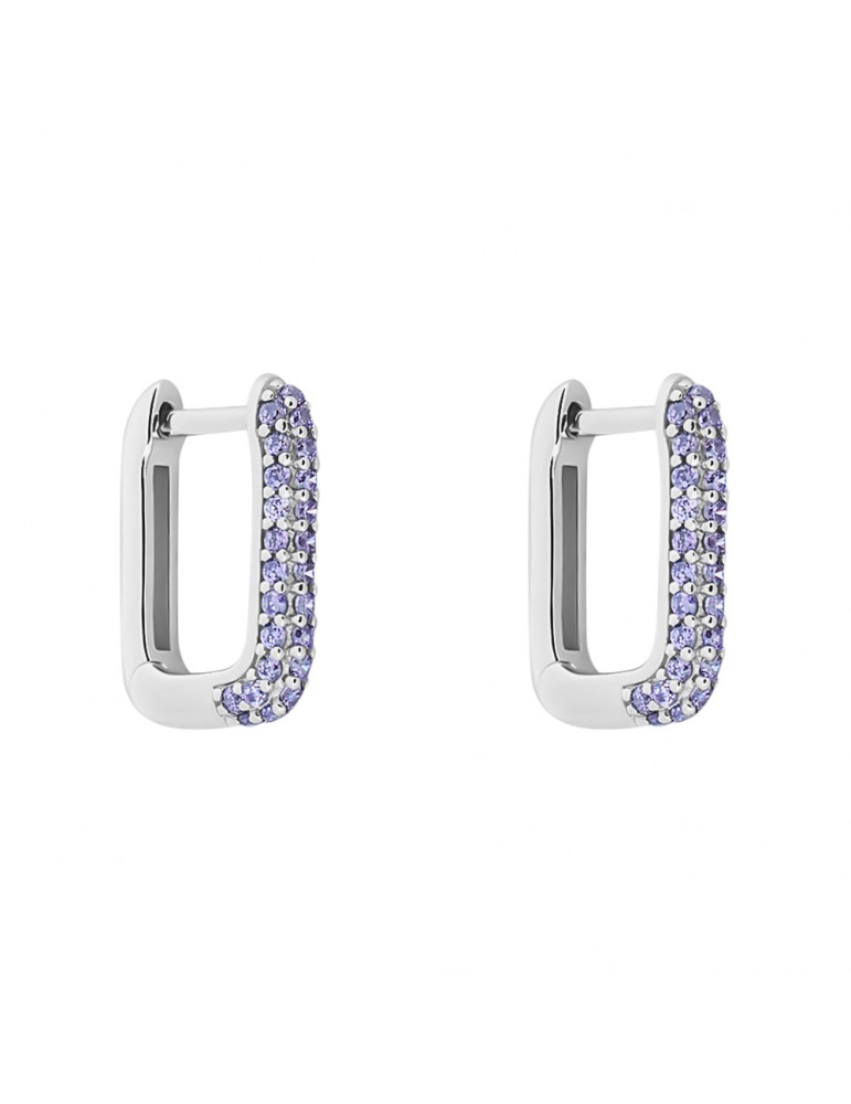 Stroili | Silver Rainbow | Orecchini argento 925‰ con zirconi viola | 1691426