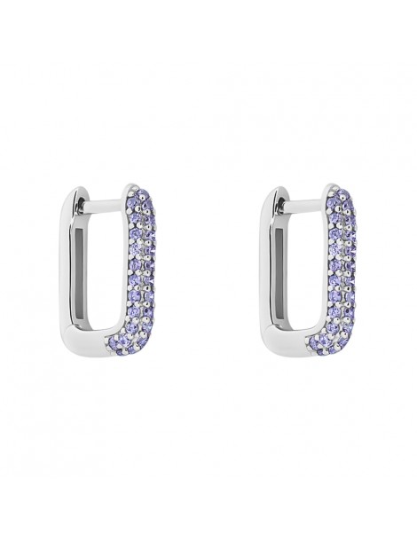 Stroili | Silver Rainbow | Orecchini argento 925‰ con zirconi viola | 1691426