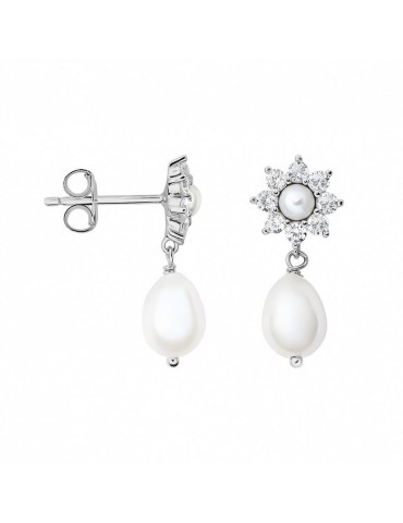 Stroili | Silver Pearls | Orecchini in argento 925‰ con perle sintetiche e zirconi bianchi | 1691443