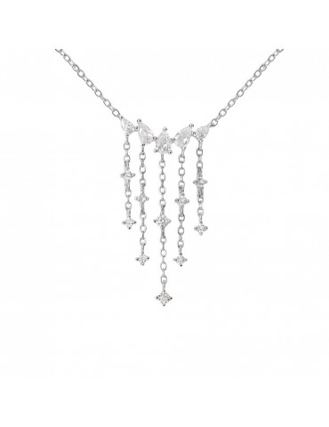 Stroili | Silver Elegance | Collan in argento 925‰ con zirconi bianchi pendenti | 1691438