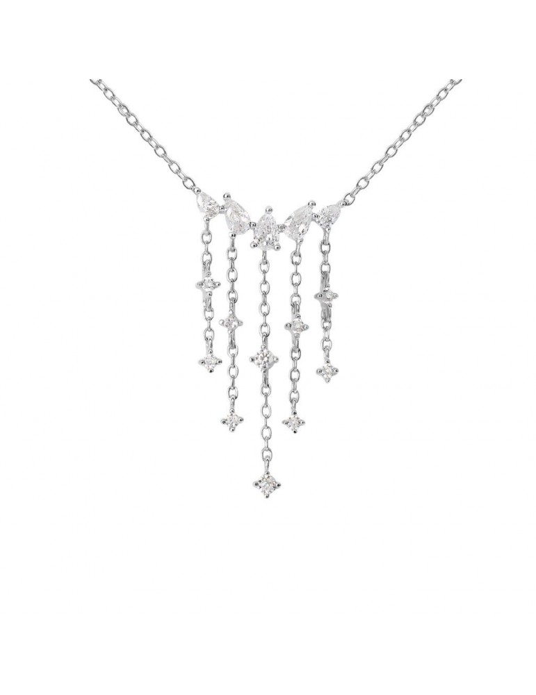 Stroili | Silver Elegance | Collan in argento 925‰ con zirconi bianchi pendenti | 1691438