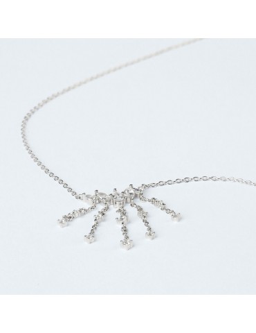 Stroili | Silver Elegance | Collana in argento 925‰ con zirconi bianchi pendenti | 1691438