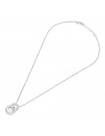 Stroili | Silver Shine | Collana in argento 925‰ con doppio cerchio e zirconi bianchi | 1691552