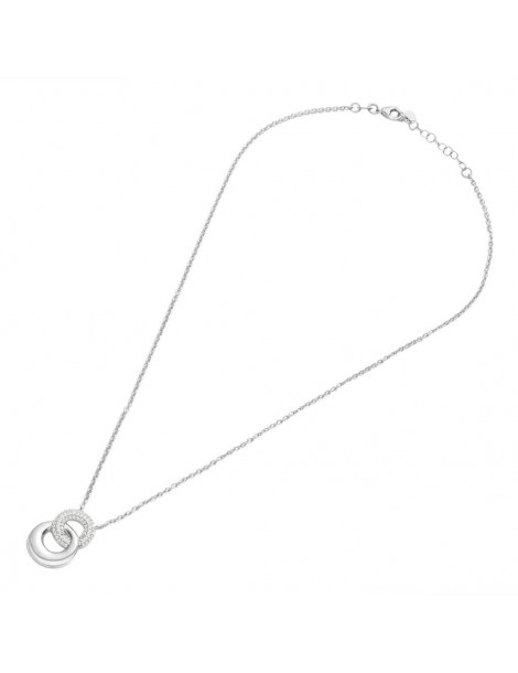 Stroili | Silver Shine | Collana in argento 925‰ con doppio cerchio e zirconi bianchi | 1691552