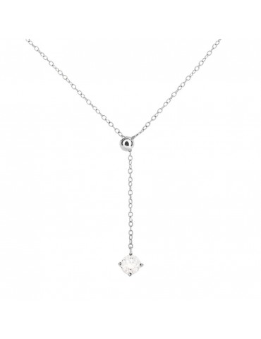 Stroili | Silver Elegance | Collana in argento 925‰ con zircone bianco pendente | 1691440