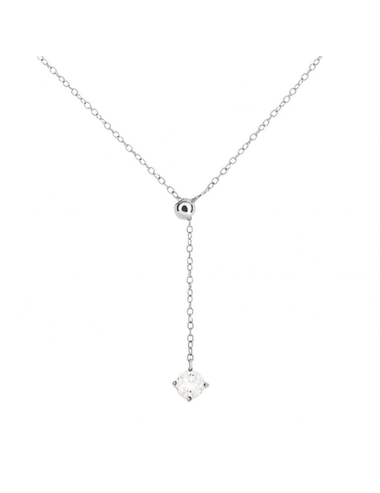 Stroili | Silver Elegance | Collana in argento 925‰ con zircone bianco pendente | 1691440