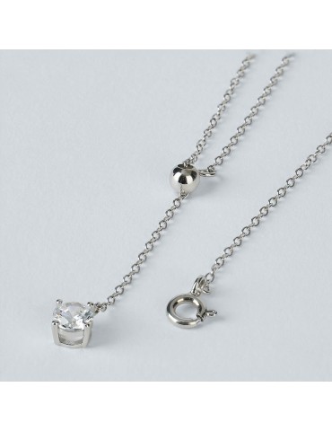 Stroili | Silver Elegance | Collana in argento 925‰ con zircone bianco pendente | 1691440