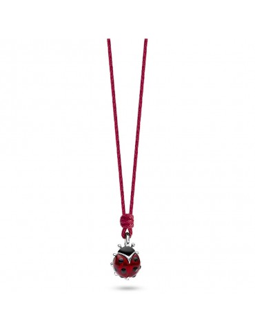 Nanan | Nanàn Bijou | Collana con cordino rosso e coccinella smaltata | NAN0444