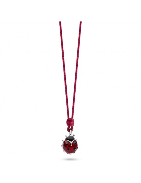 Nanan | Nanàn Bijou | Collana con cordino rosso e coccinella smaltata | NAN0444