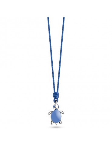 Nanan | Nanàn Bijou | Collana con cordino blu e tartaruga | NAN0440