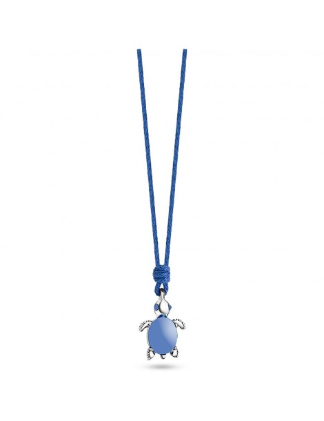 Nanan | Nanàn Bijou | Collana con cordino blu e tartaruga | NAN0440