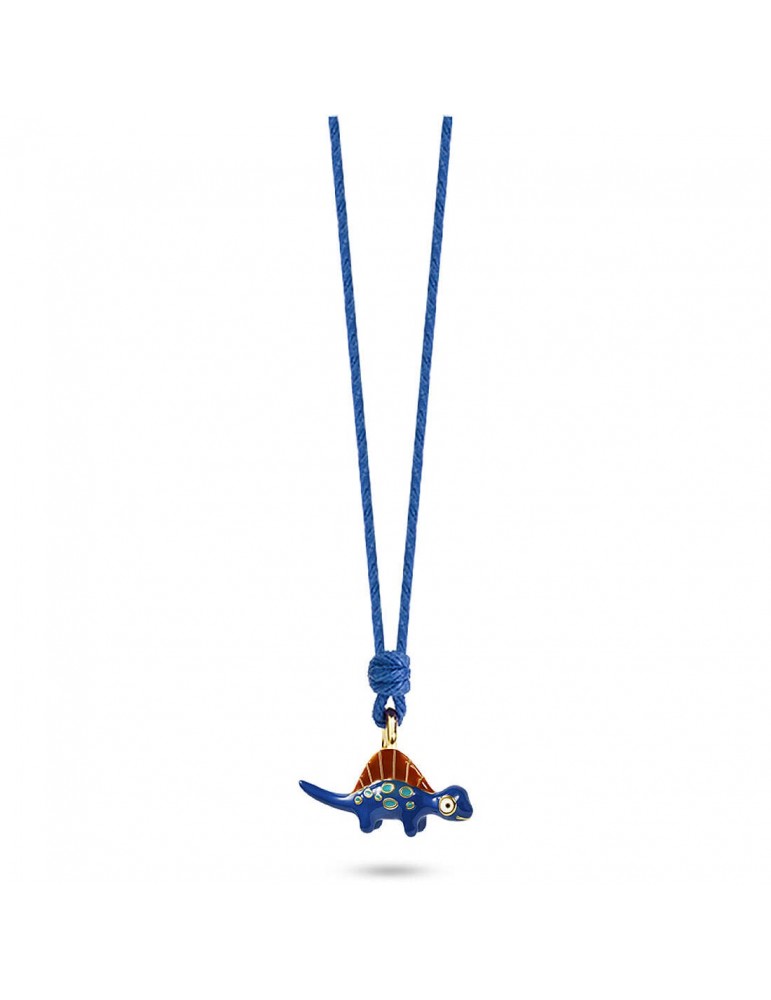 Nanan | Nanàn Bijou | Collana con cordino blu e dinosauro | NAN0448