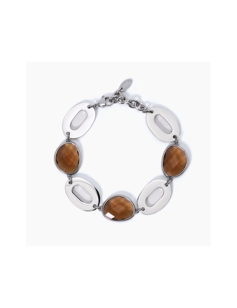 2Jewels | Bracciale in acciaio con glass smoky | 232338