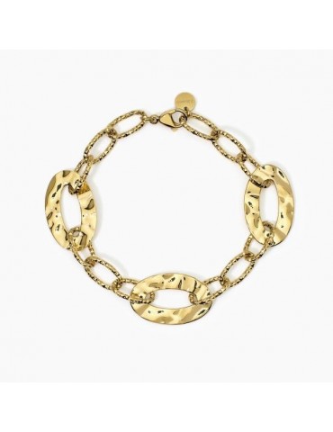 2Jewels | Bracciale in acciaio dorato con maglie ovali | 232487