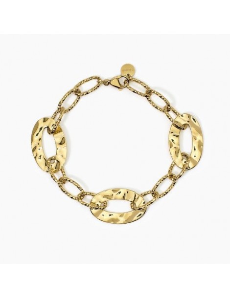 2Jewels | Bracciale in acciaio dorato con maglie ovali | 232487