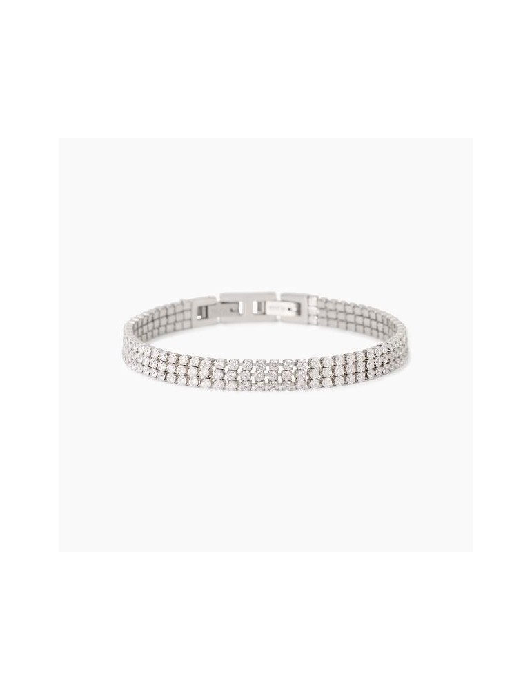 2Jewels | Bracciale tennis in acciaio con zirconi bianchi | 232513