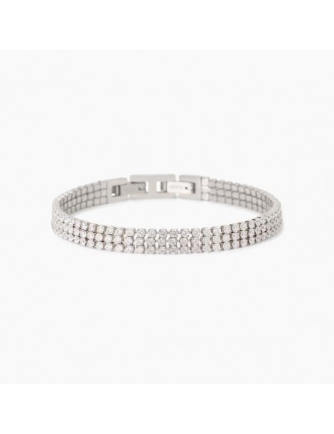 2Jewels | Bracciale tennis in acciaio con zirconi bianchi | 232513