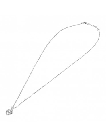 Stroili | Silver Moments | Collana in argento 925‰ con doppio cuore zirconi bianchi | 1669889