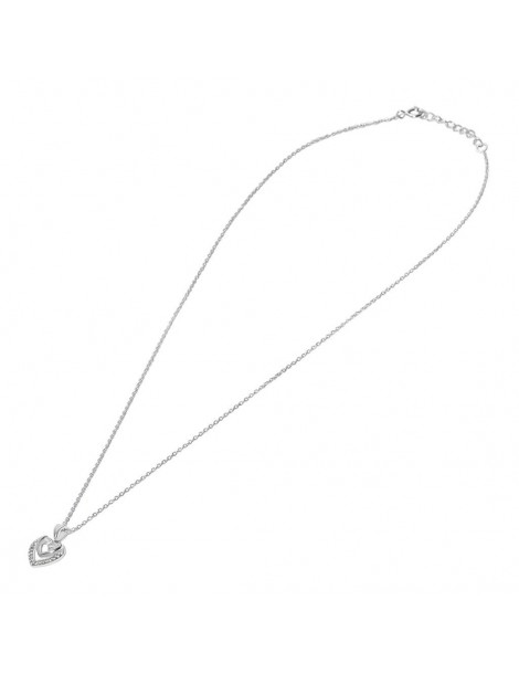 Stroili | Silver Moments | Collana in argento 925‰ con doppio cuore zirconi bianchi | 1669889