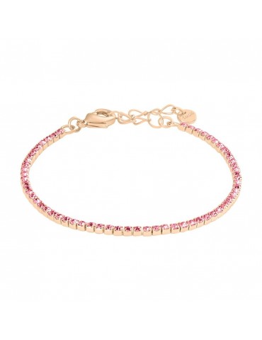 Stroili | Romantic Shine | Bracciale tennis in metallo con cristalli rosa | 1685830