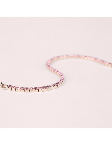 Stroili | Romantic Shine | Bracciale tennis in metallo con cristalli rosa | 1685830