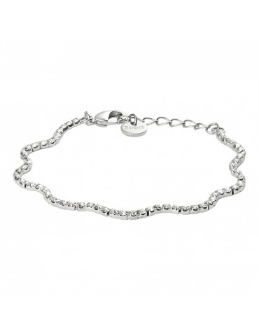 Stroili | Romantic Shine | Bracciale tennis ondulato in ottone con cristalli bianchi | 1689001