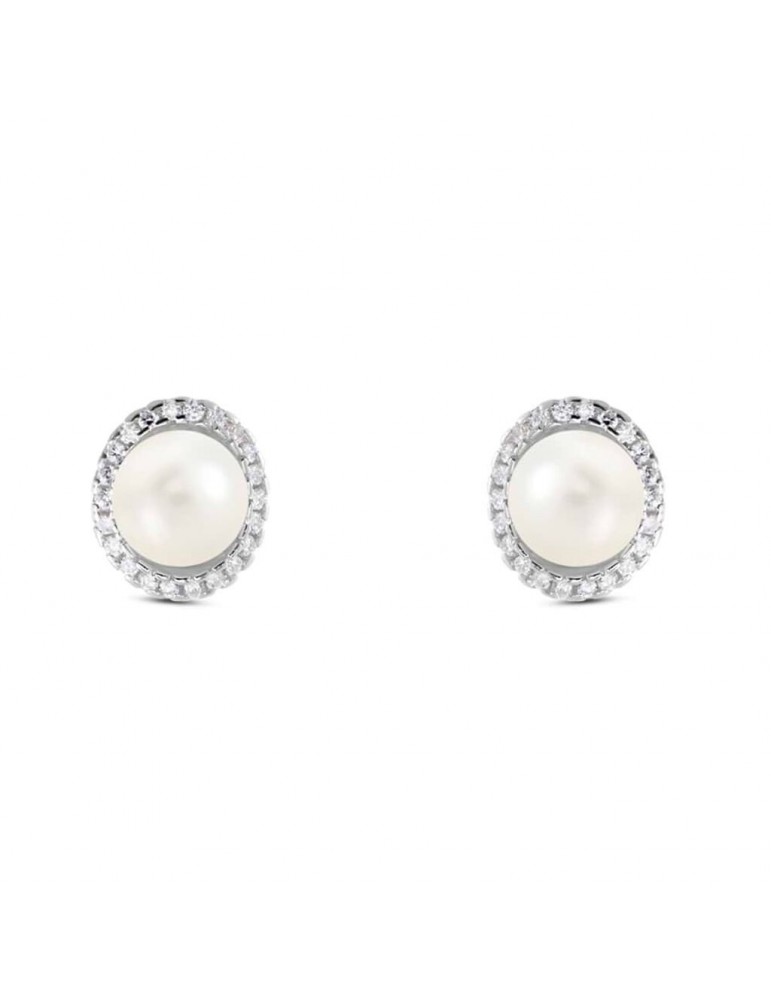 Stroili | Silver Pearls | Orecchini in argento 925‰ con perle sintetiche e zirconi bianchi | 1651515