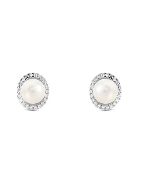 Stroili | Silver Pearls | Orecchini in argento 925‰ con perle sintetiche e zirconi bianchi | 1651515