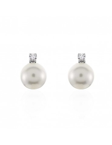 Stroili | Silver Pearls | Orecchini in argento 925‰ con perle sintetiche e zirconi bianchi | 1505452